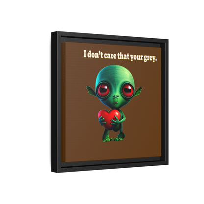 I don't care that your grey - framed canvas art (brown)
