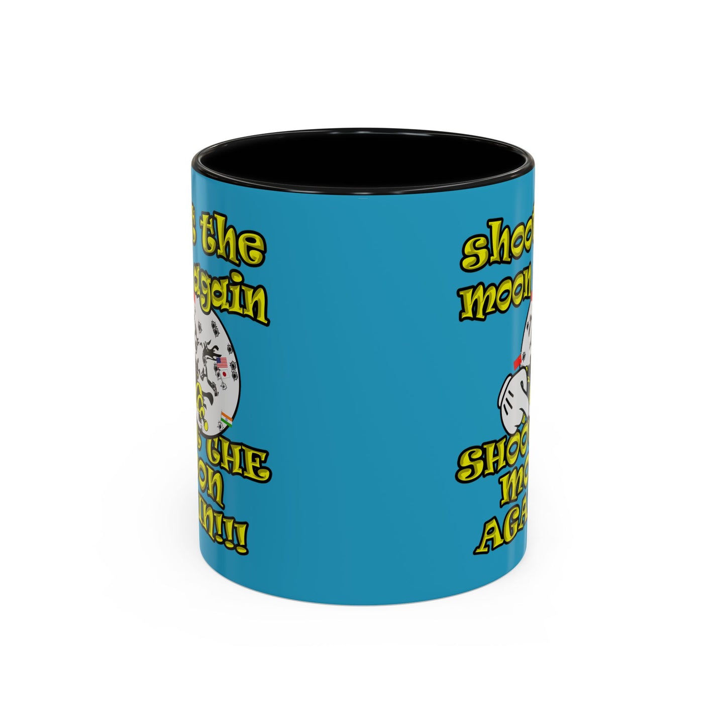 shoot the moon again - Accent Mug (turquoise)