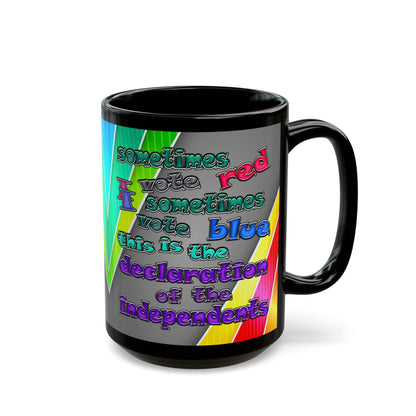 declaration of the independents - Black Mug (rainbow split)