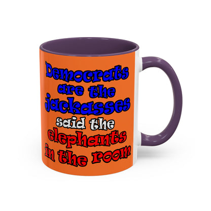 donkeys and elephants - Accent Mug (crusta)