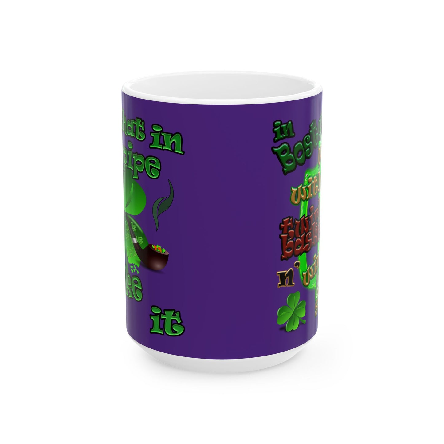celtics logo - White Mug (purple)