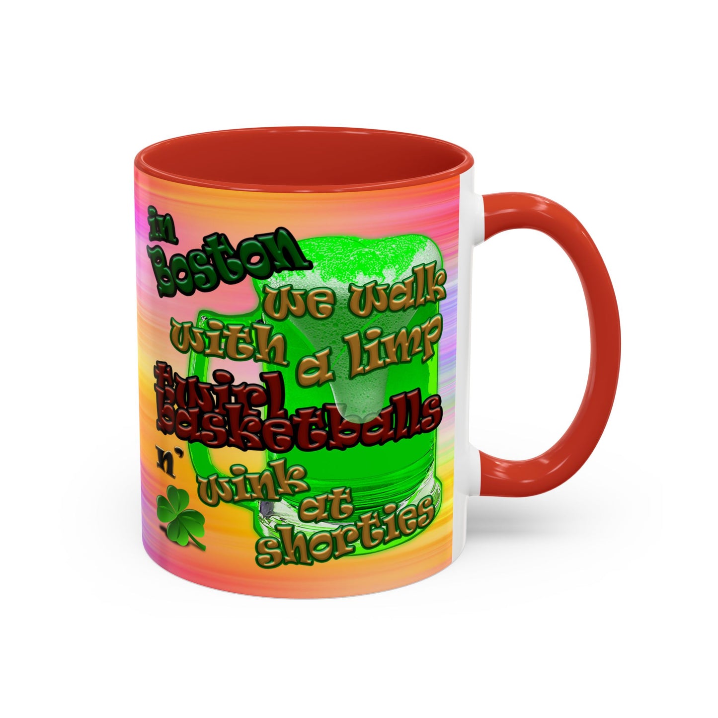 celtics logo - Accent Mug (color blur)