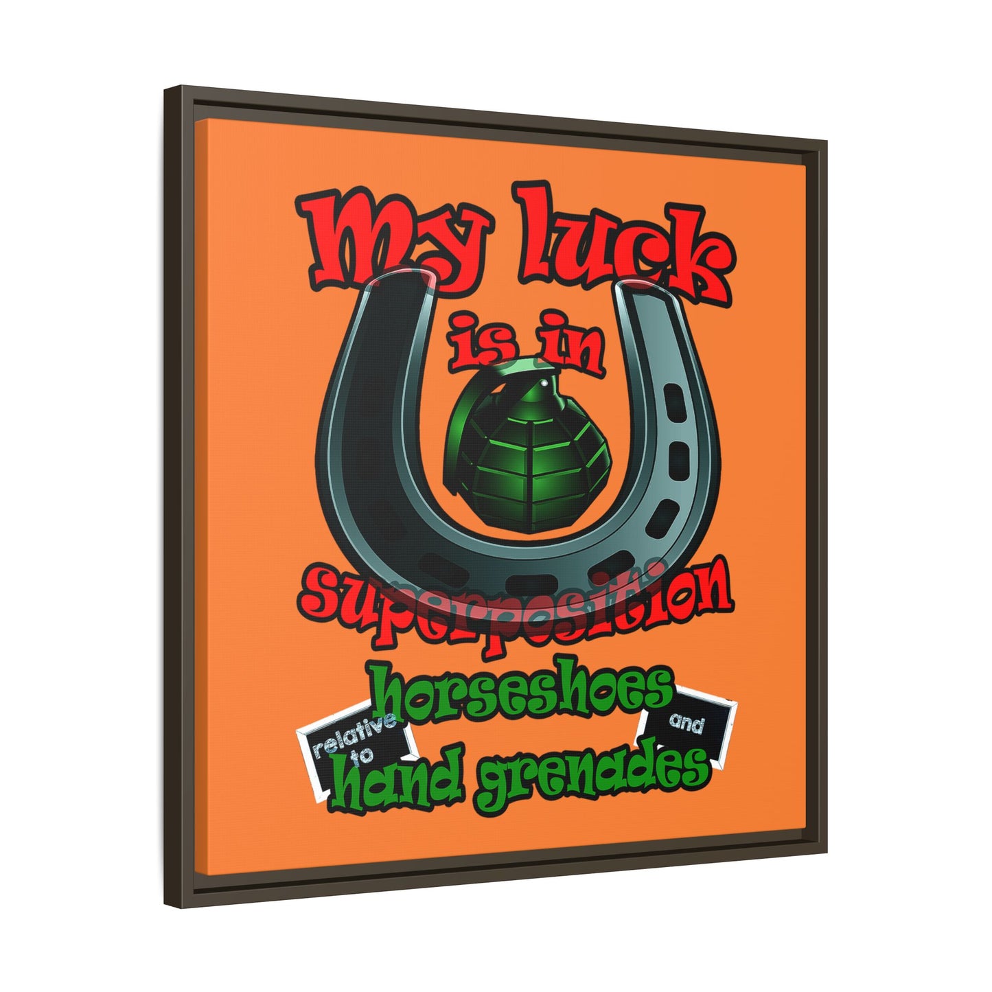 my luck - framed canvas art (crusta)