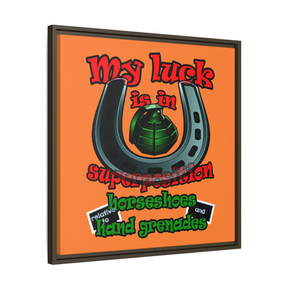 my luck - framed canvas art (crusta)