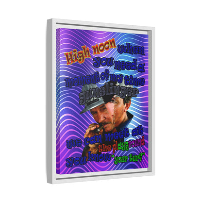 high noon - framed canvas art (purple wave)