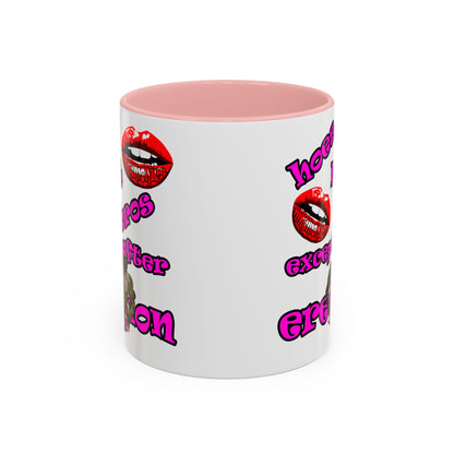 hoes b4 bros - Accent Mug (white)
