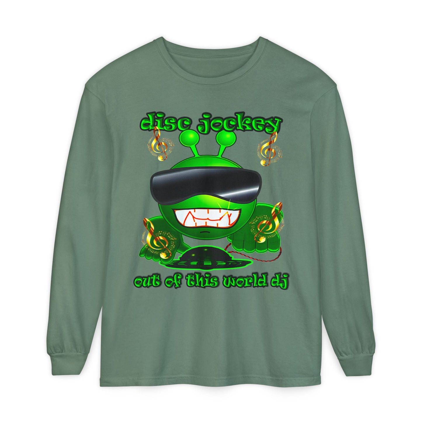 disc jockey - Unisex Garment-dyed Long Sleeve T-Shirt