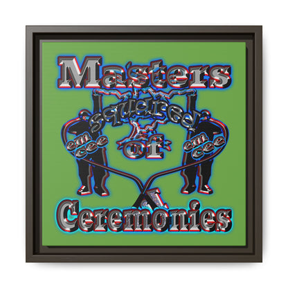 em cee squared - framed canvas art (green)
