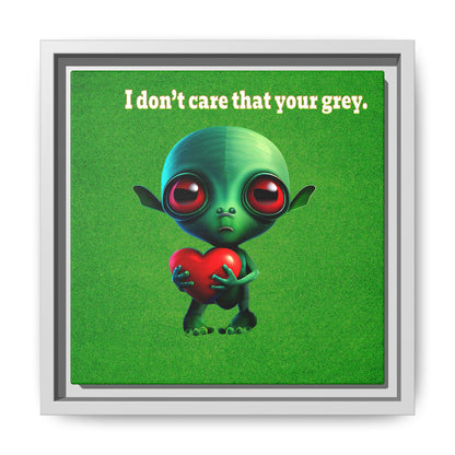 I don't care that your grey - framed canvas art (green turf)