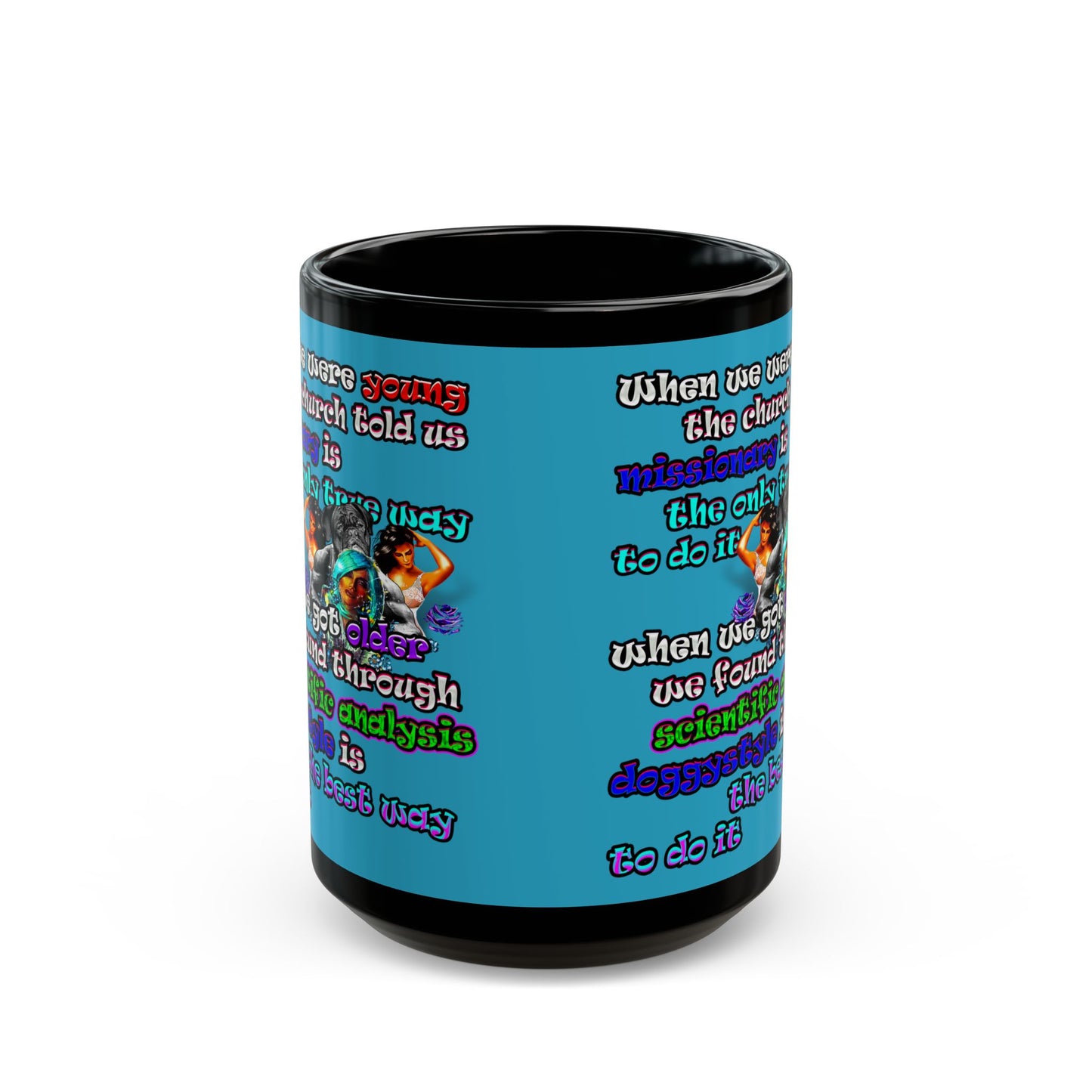 doggystyle - Black Mug (turquoise)