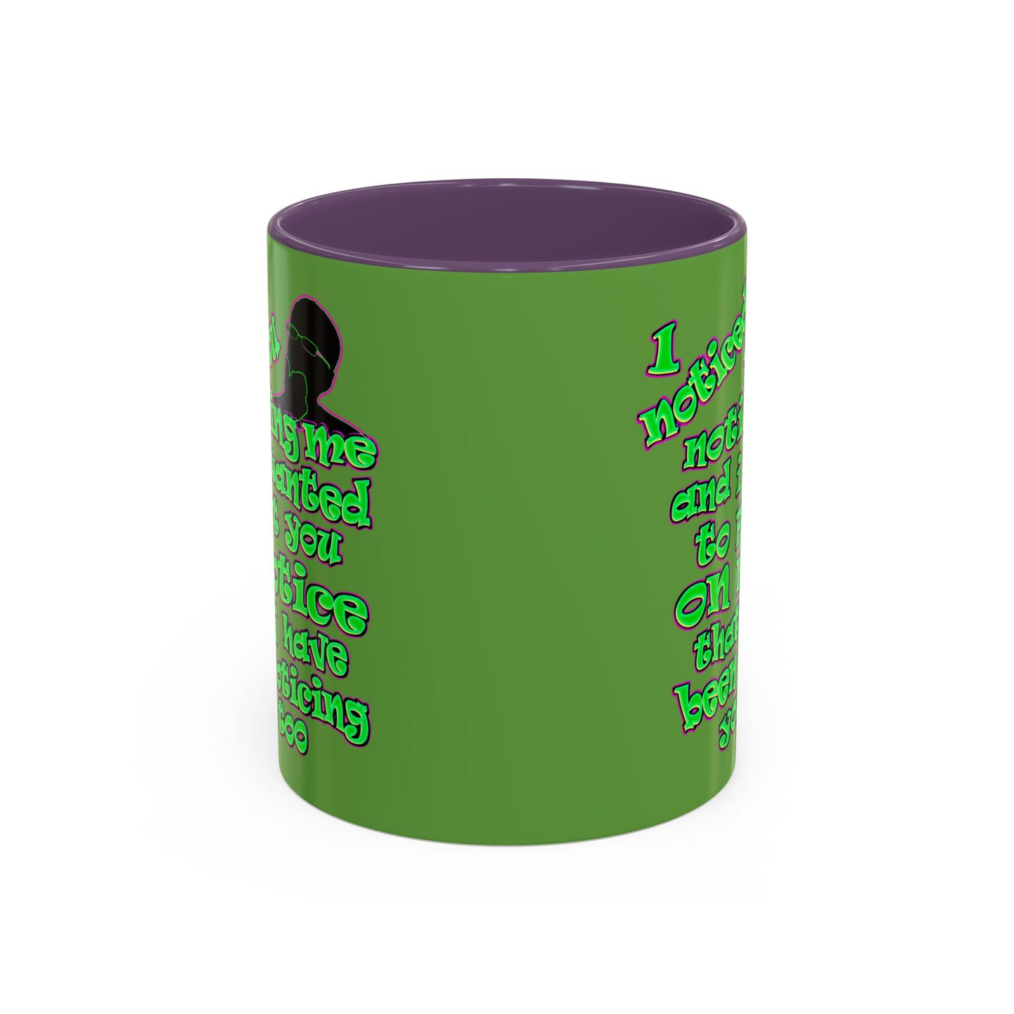 noticed you noticing - Accent Mug (green)