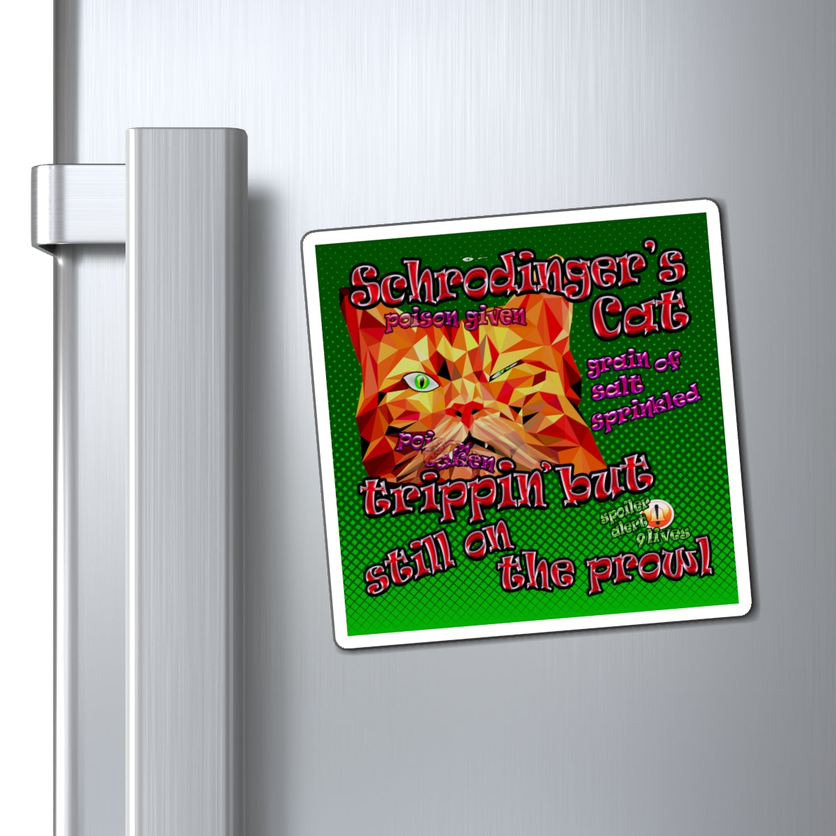 schrodinger's cat - Magnets - (logo green)
