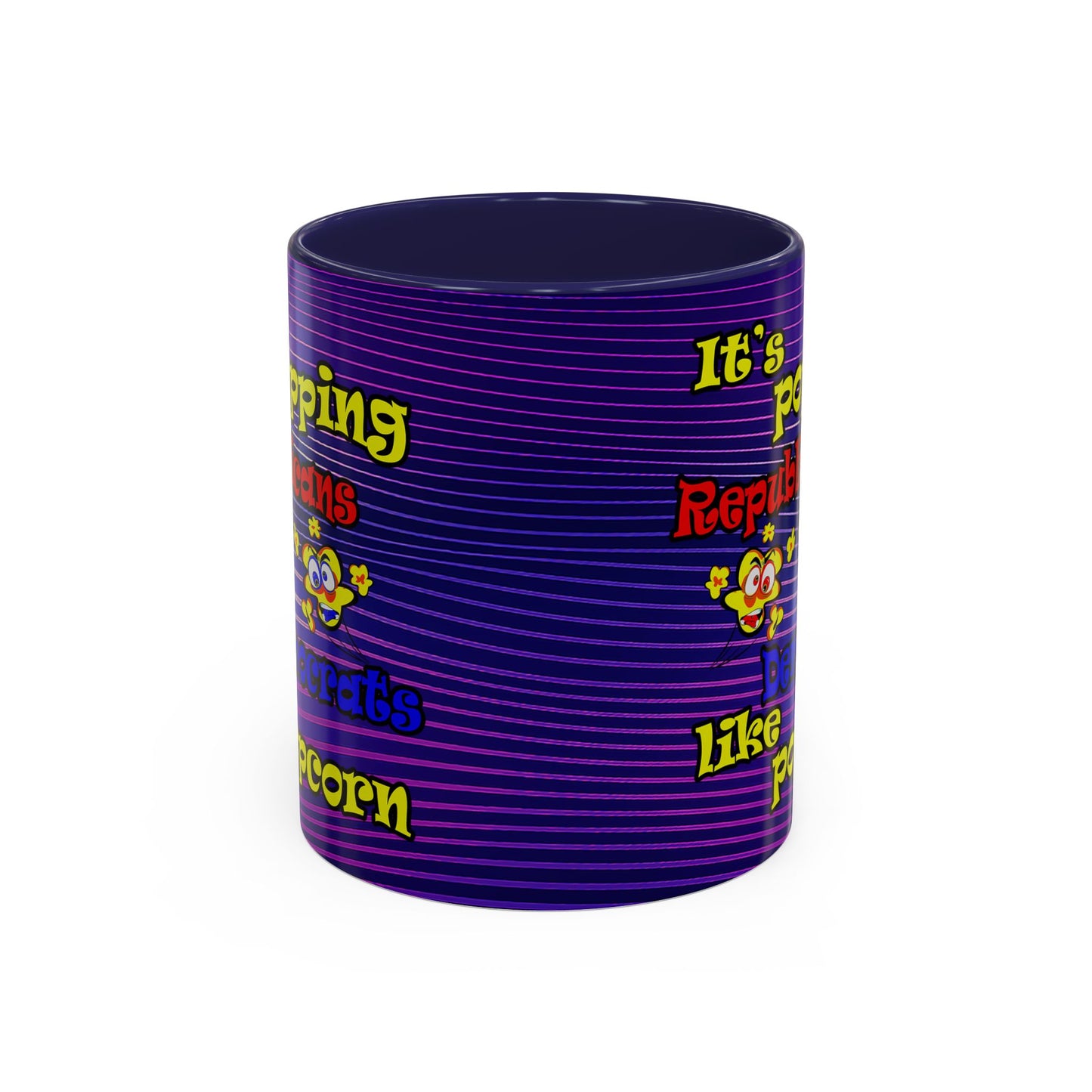 popping like popcorn - Accent Mug (purple wave)