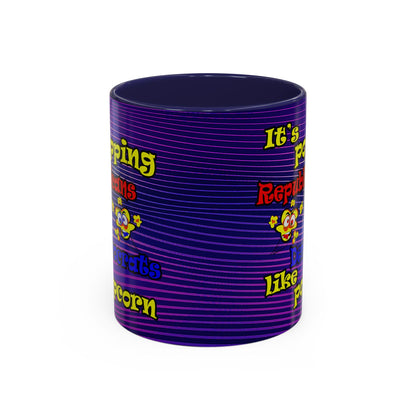popping like popcorn - Accent Mug (purple wave)