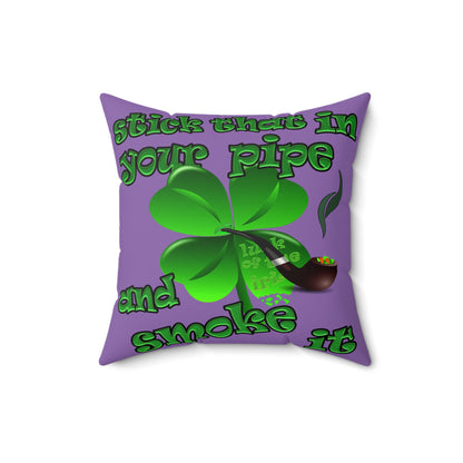 celtics logo - Faux Suede Square Pillow - (light purple)