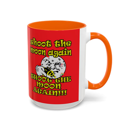 shoot the moon again - Accent Mug (red)