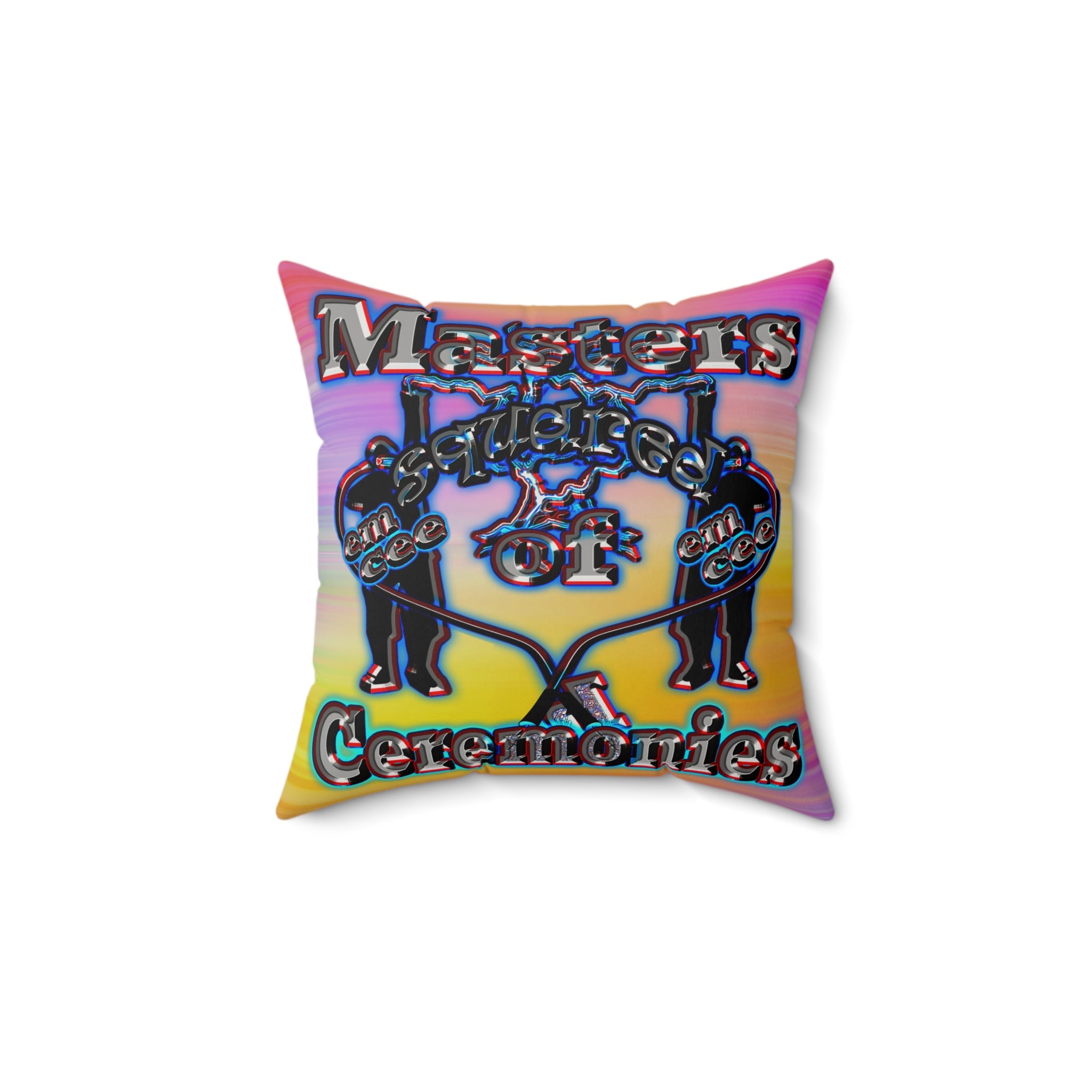 em cee squared - Faux Suede Square Pillow - (color blur)