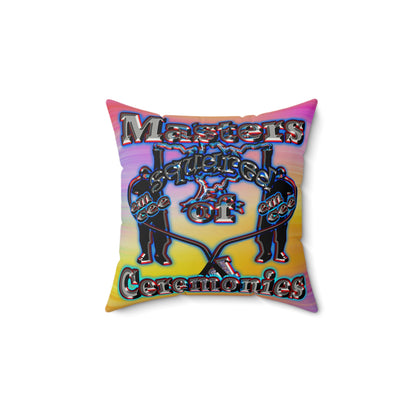 em cee squared - Faux Suede Square Pillow - (color blur)
