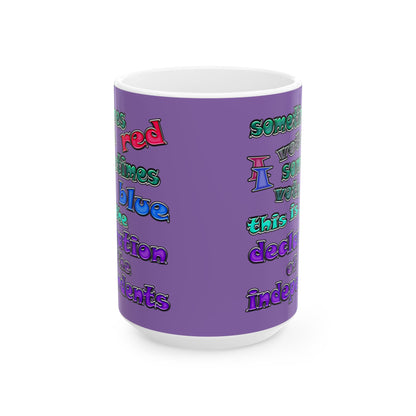 declaration of the independents - White Mug (light purple)