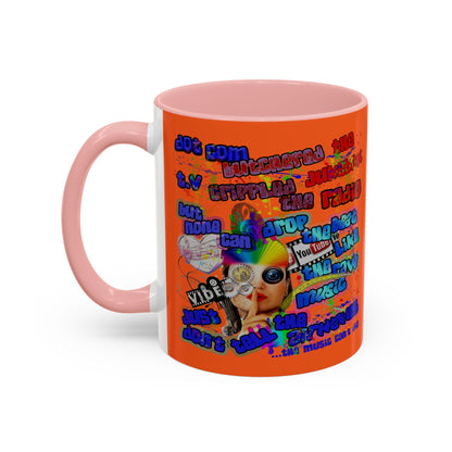 drop the beat - Accent Mug (orange)
