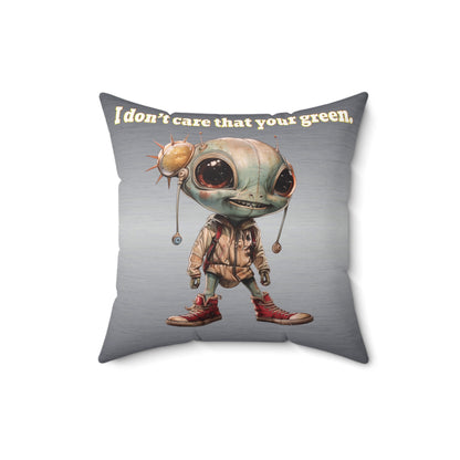 I don't care that your grey - Faux Suede Square Pillow - (brushed nickel)