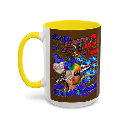 drop the beat - Accent Mug (brown)