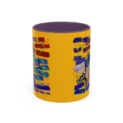 drop the beat - Accent Mug (yellow)