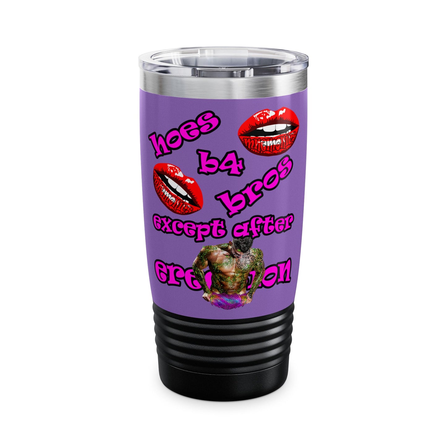 hoes b4 bros - Ringneck Tumbler, 20oz (light purple)