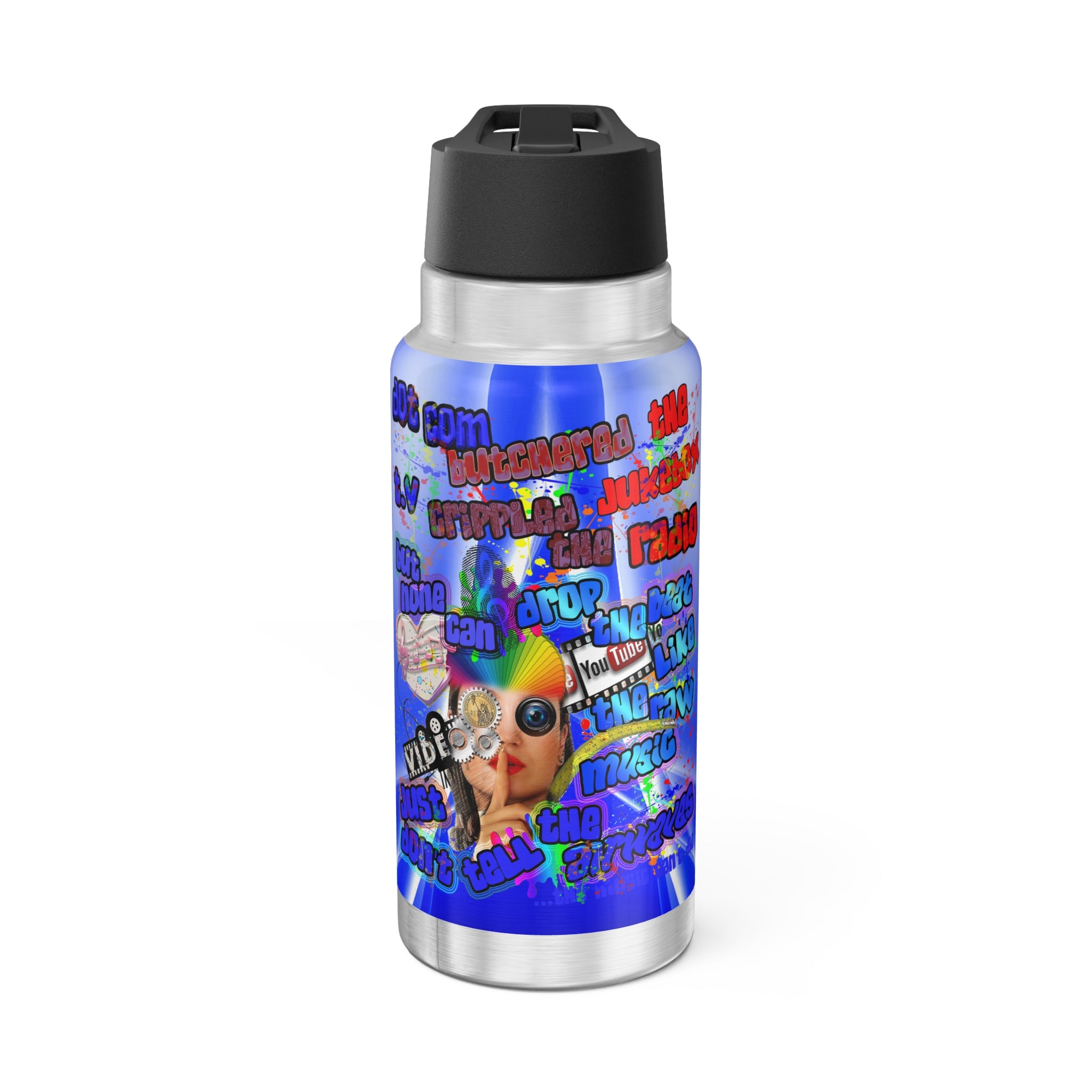drop the beat - Gator Tumbler, 32oz  (blue-white wave)