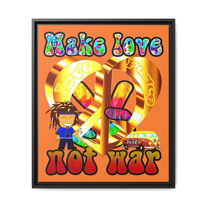 love peace - framed canvas art (crusta)