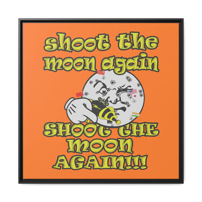 shoot the moon again - framed canvas art (crusta)