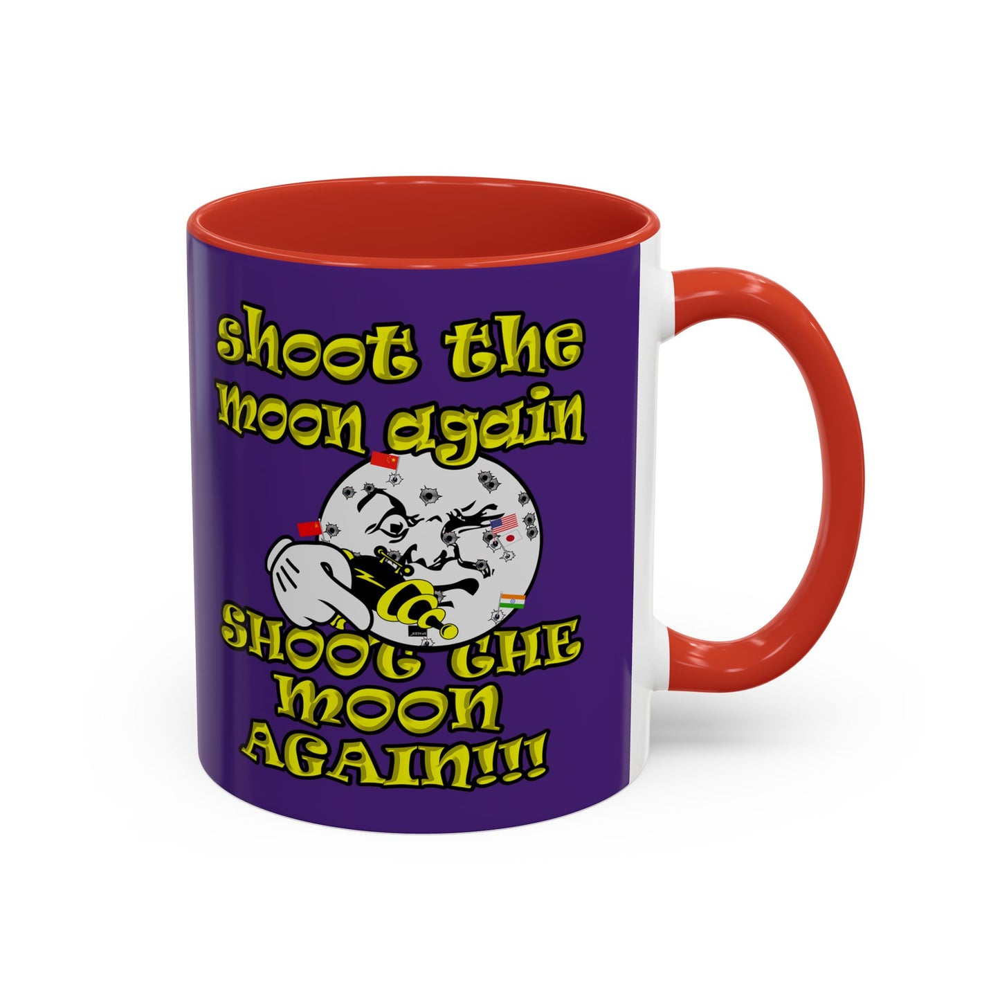 shoot the moon again - Accent Mug (purple)