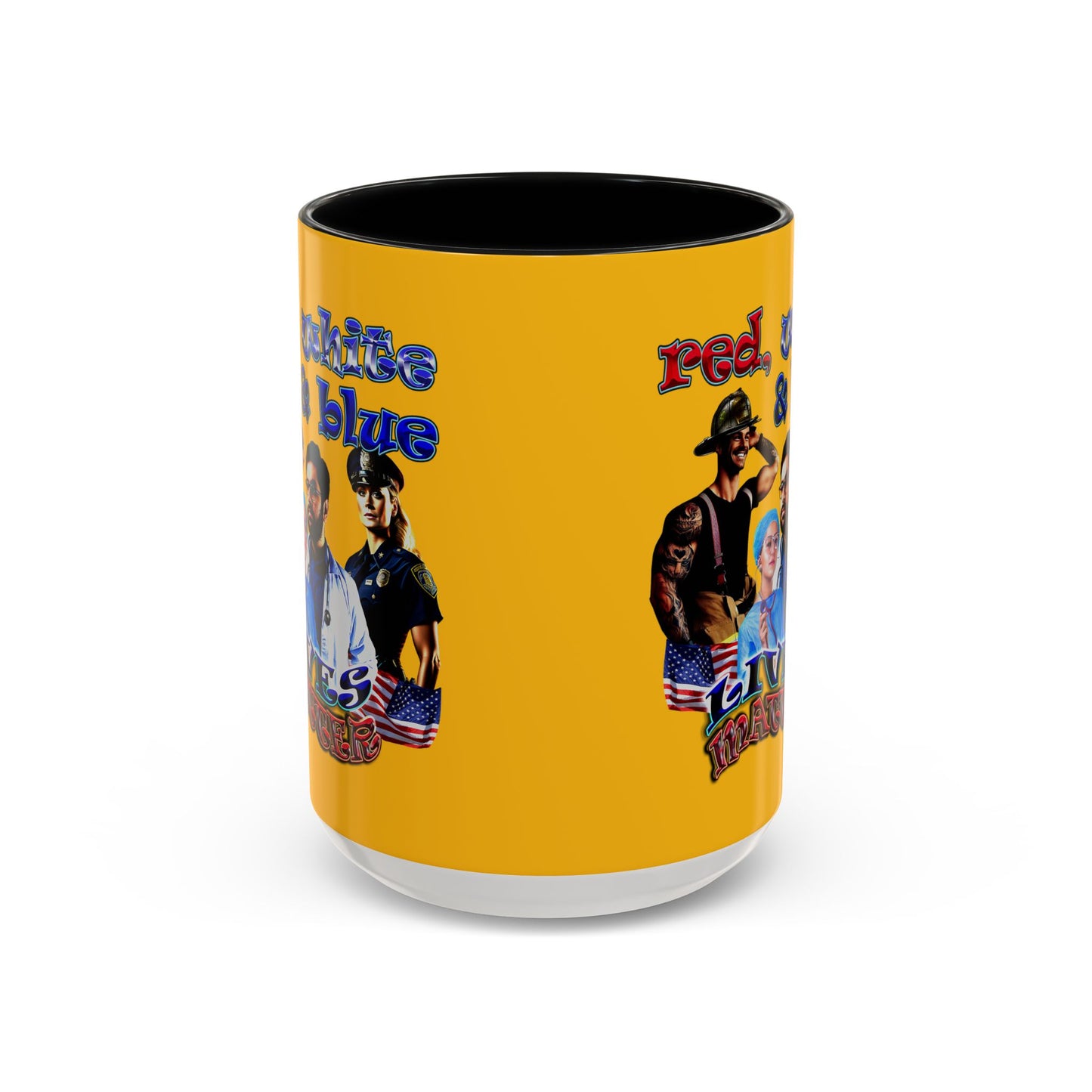 rw&b lives matter - Accent Mug (yellow)