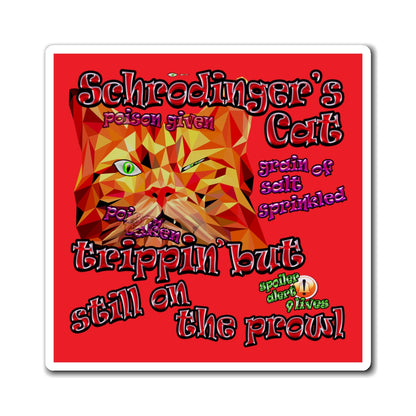 schrodinger's cat - Magnets - (red)
