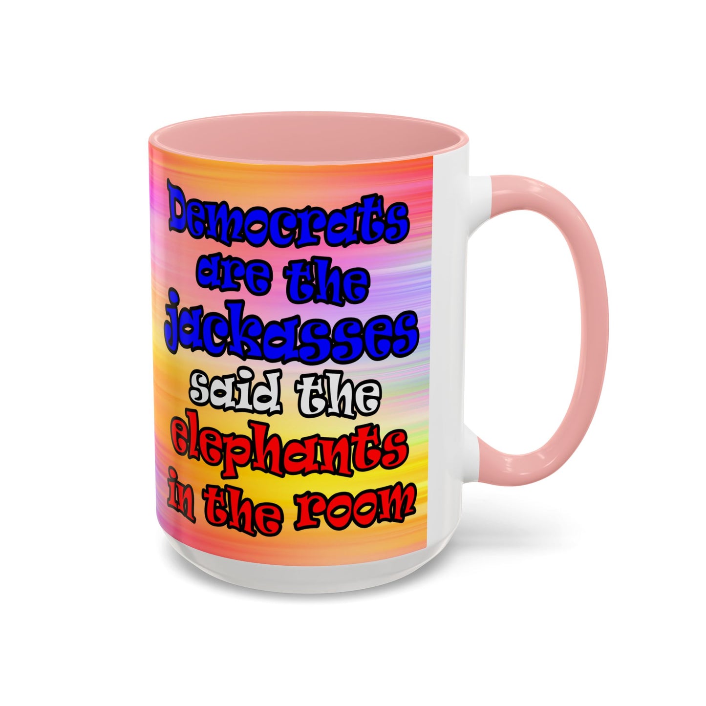 donkeys and elephants - Accent Mug (color blur)