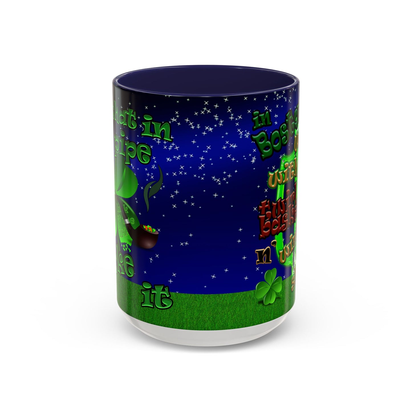 celtics logo - Accent Mug ('snoops' background)
