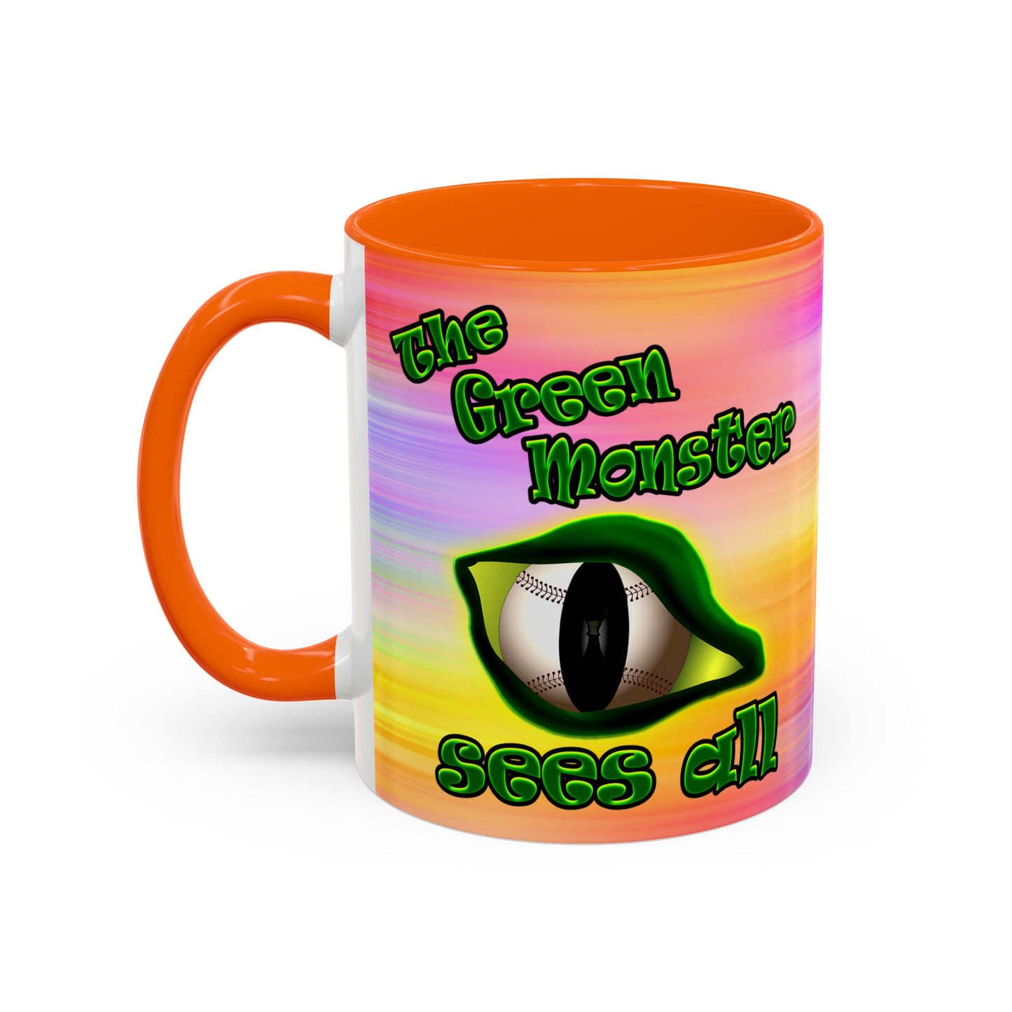 green monster - Accent Mug (color blur)