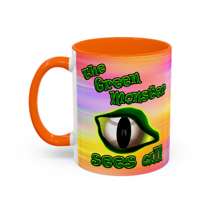 green monster - Accent Mug (color blur)