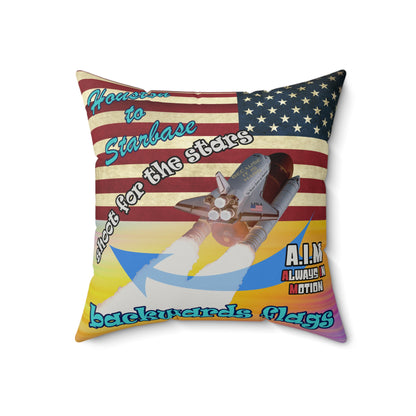 shoot for the stars - Faux Suede Square Pillow - (color blur)