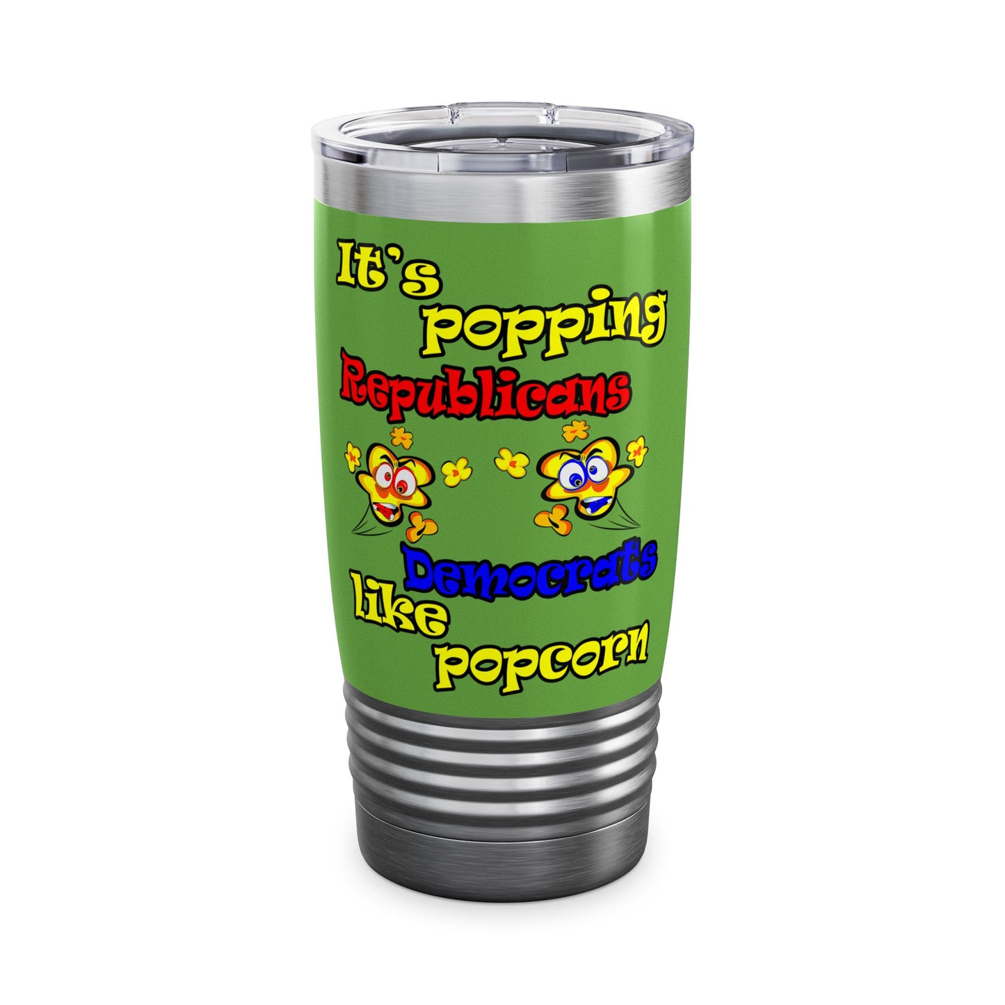 popping like popcorn - Ringneck Tumbler, 20oz (green)