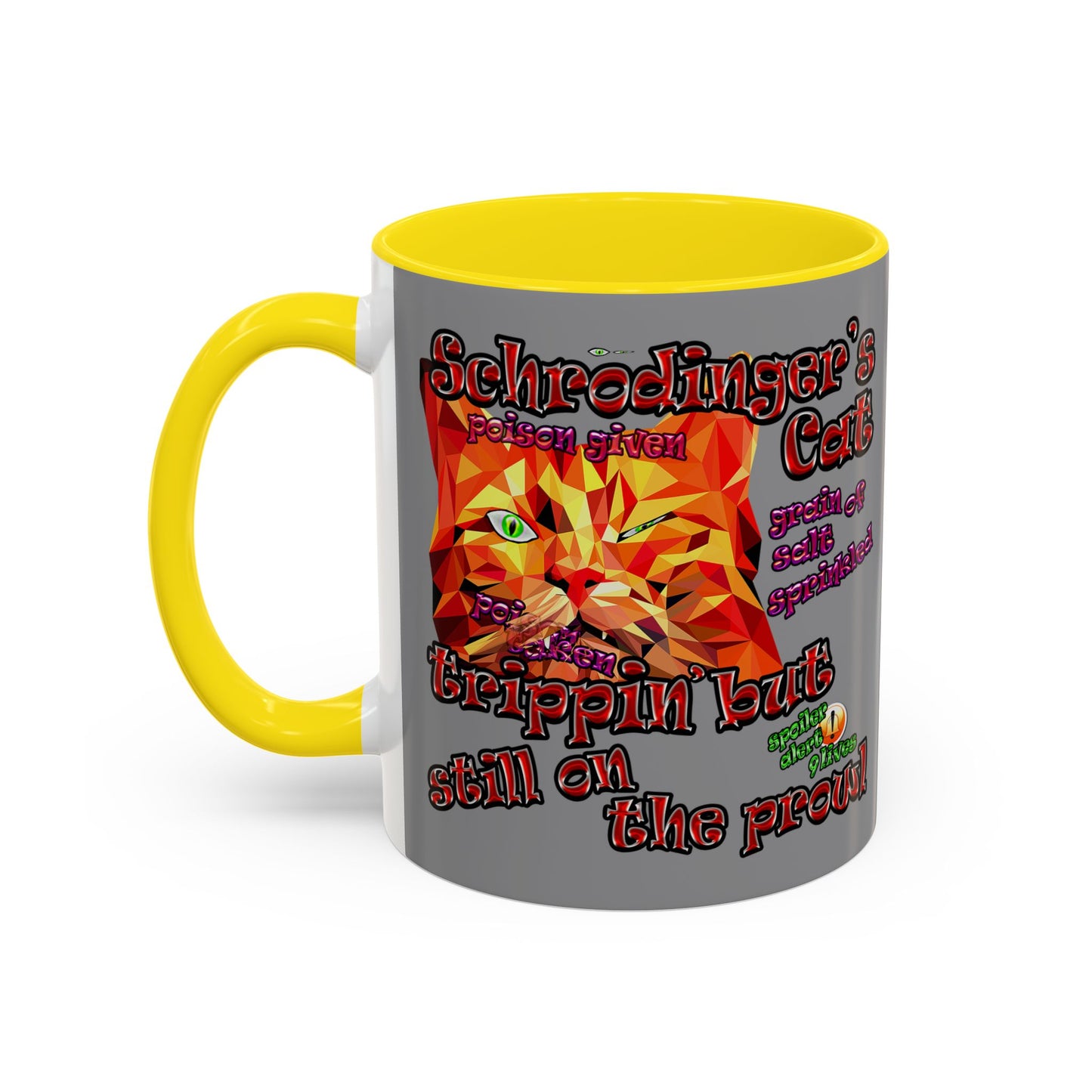 schrodinger's cat - Accent Mug (grey)