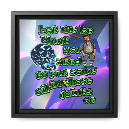 og - framed canvas art (grey-pink wave)