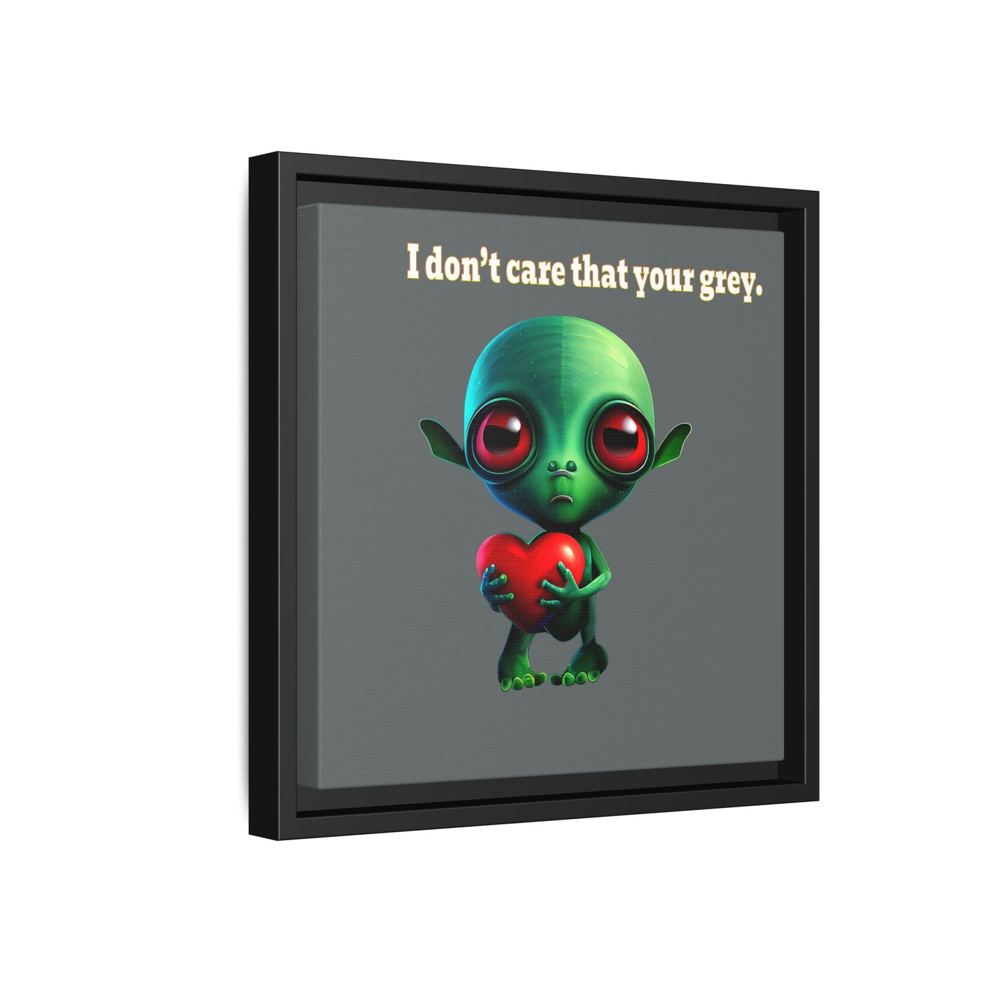 I don't care that your grey - framed canvas art (dark grey)
