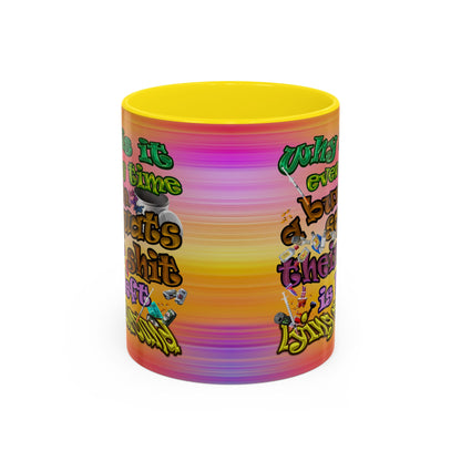 the bum's shit - Accent Mug (color blur)