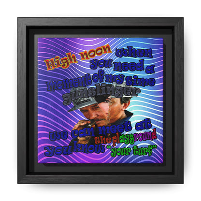 high noon - framed canvas art (purple wave)