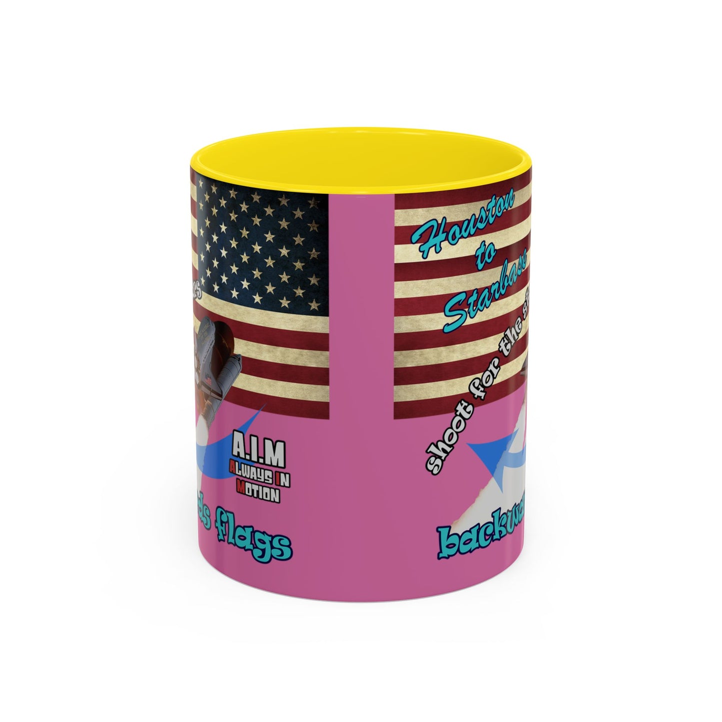 shoot for the stars - Accent Mug (light pink)