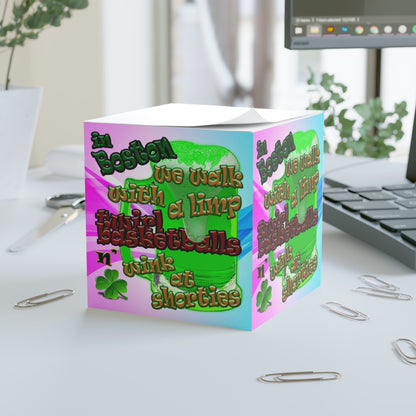 celtic's logo - note cube (light blue-pink wave)