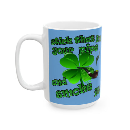 celtics logo - White Mug (light blue)