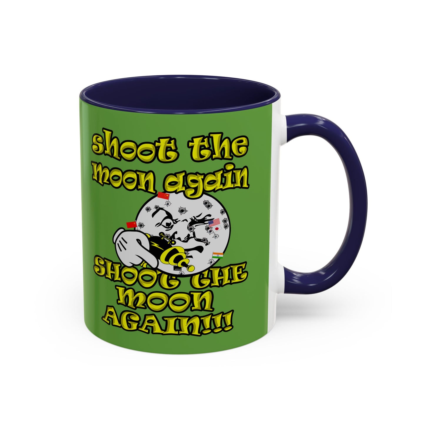 shoot the moon again - Accent Mug (green)