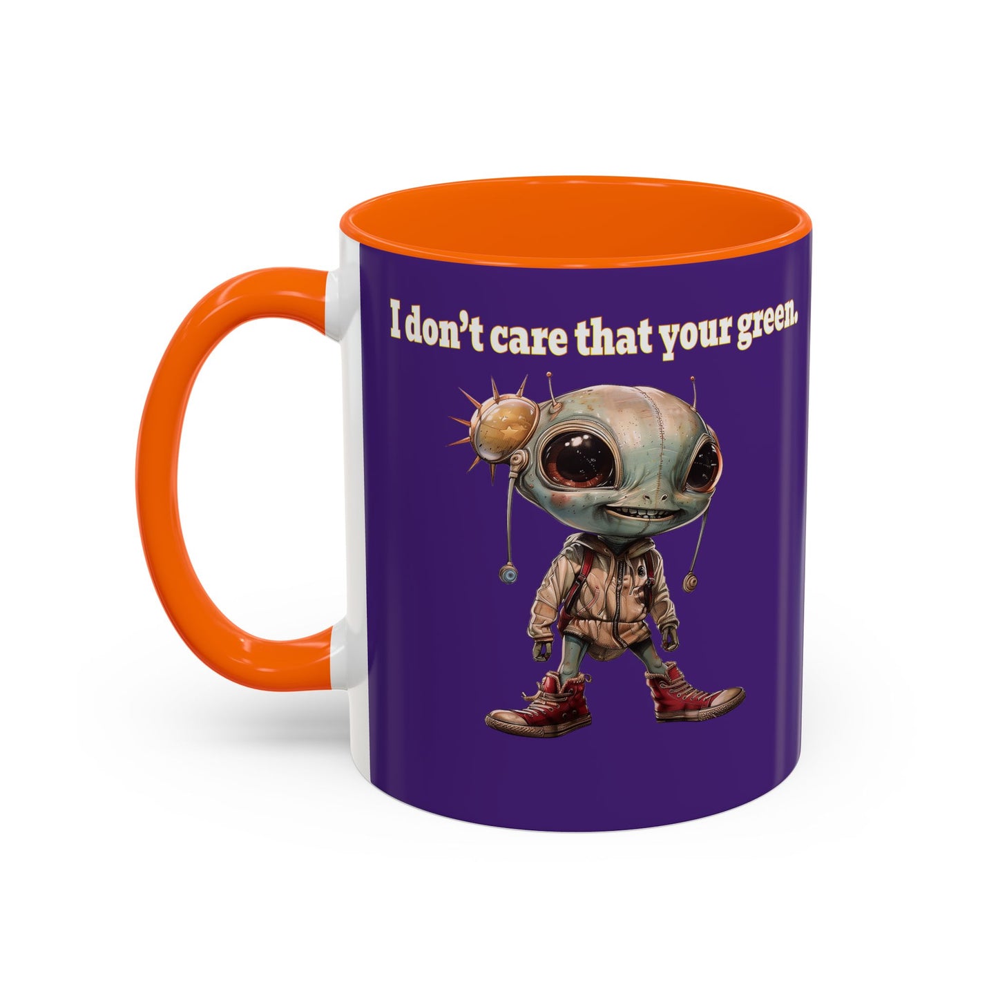 I don't care that your grey - Accent Mug (purple)